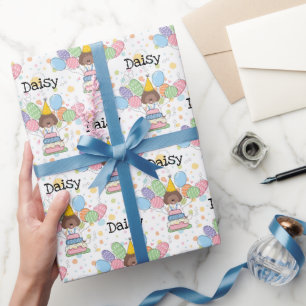 Chocolade Witte Labradoodle Hond Verjaardag Cadeaupapier