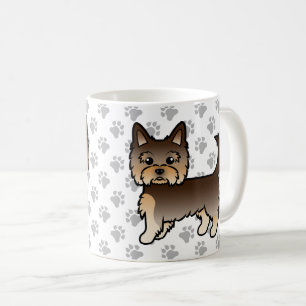 Chocolade Yorkshire Terrier Cartoon Hond & Pootjes Koffiemok