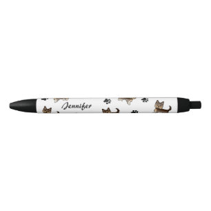 Chocolade Yorkshire Terrier Met Pooten & Naam Zwarte Inkt Pen