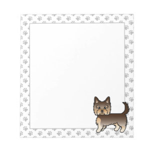 Chocolade Yorkshire Terrier Yorkie Cartoon Hond Notitieblok