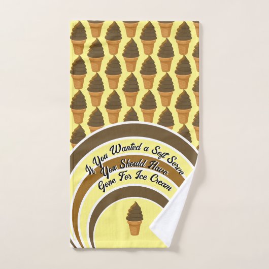 Chocolade Zachte Serve Pickleball Zoet Bruin Geel Handdoek (Handdoek)