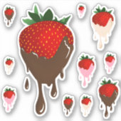 chocoladeaardbeisticker sticker (Voorkant)