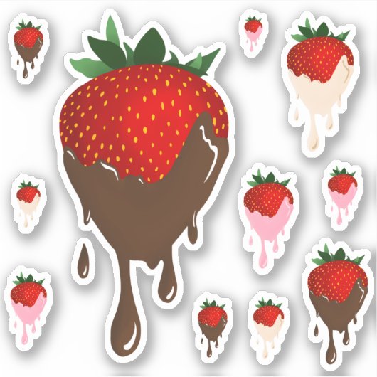 chocoladeaardbeisticker sticker (Voorkant)