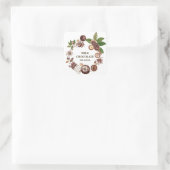 Chocoladeboeket Lijst Vierkante Sticker (Tas)