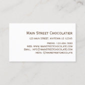 Chocoladebonbonbons Snoep Winkelmodel Visitekaartje (Achterkant)
