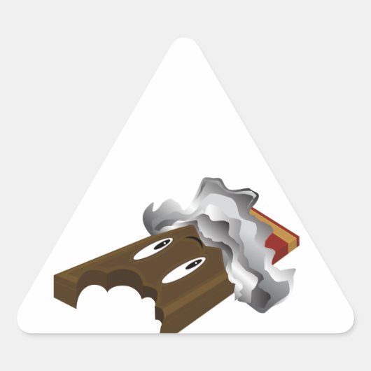 Chocoladeboog - Bite Driehoek Sticker (Voorkant)