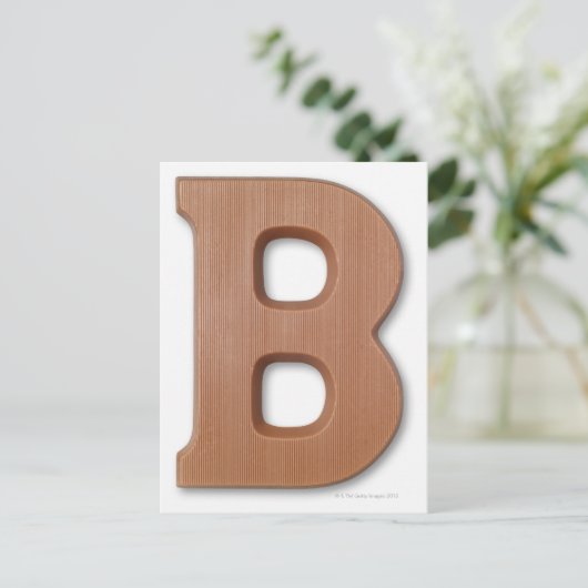 Chocoladebrief b briefkaart (Staand voorkant)