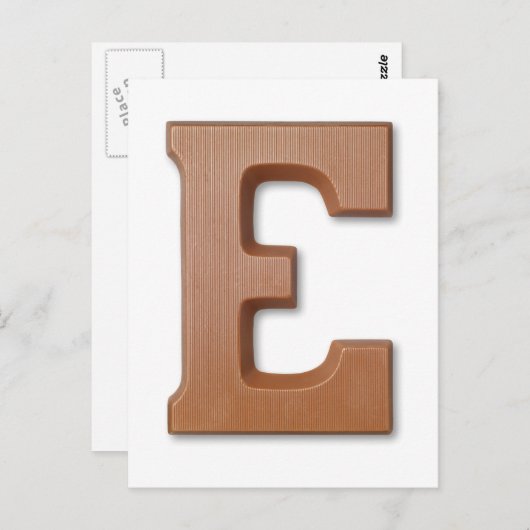 Chocoladebrief E Briefkaart (Voorkant / Achterkant)