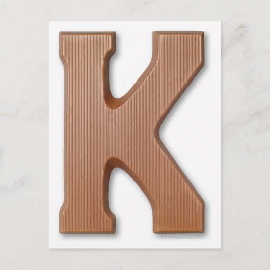 Chocoladebrief k briefkaart (Voorkant)