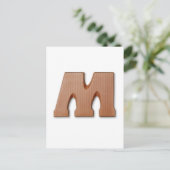 Chocoladebrief M Briefkaart (Staand voorkant)