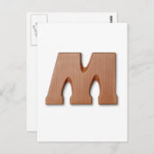 Chocoladebrief M Briefkaart (Voorkant / Achterkant)