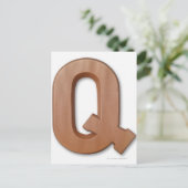 Chocoladebrief q briefkaart (Staand voorkant)
