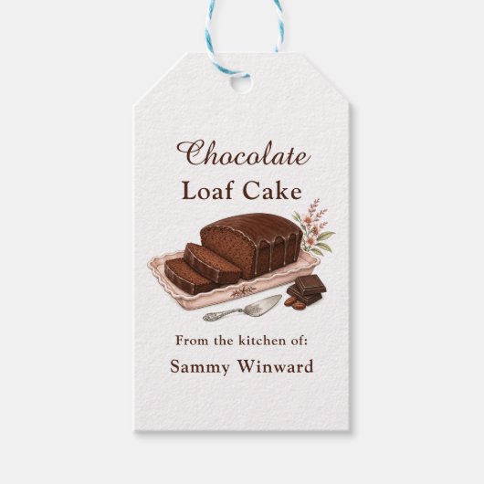 Chocoladebroodcake Cadeaulabel (Voorkant)