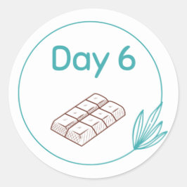 Chocoladebroodje Dag 6 Ronde Sticker