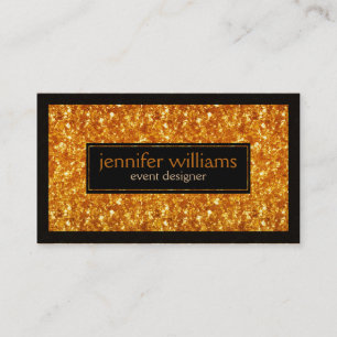 Chocoladebruin Glitter Black Accepten Visitekaartje