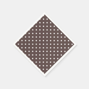 Chocoladebruin Polka Dot servetten
