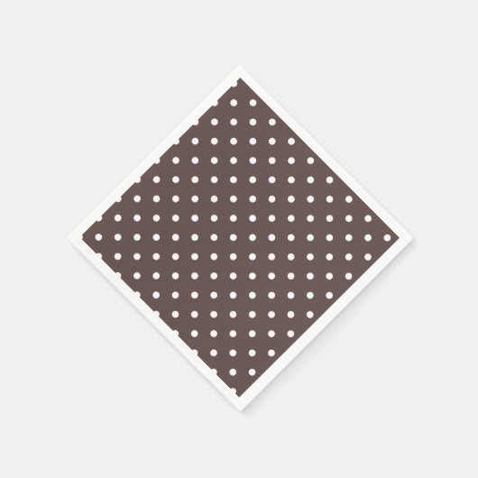 Chocoladebruin Polka Dot servetten (Hoek)