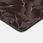 Chocoladebruin & Roze Goud Abstract Golfpatroon Bureaumat (Hoek)