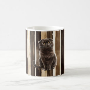 Chocoladebruin Snoep strepen Kat Koffiemok