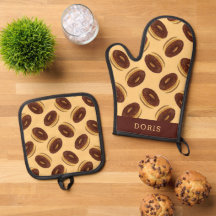 Chocoladebruine donuts patroon