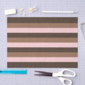 Chocoladebruine en roze strepen tissuepapier (Craft)