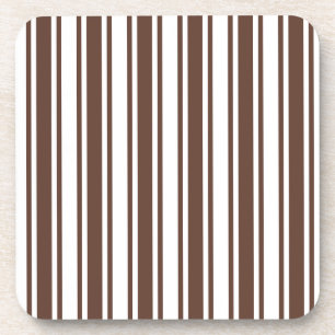 Chocoladebruine en witte snoepjes strepen bier onderzetter