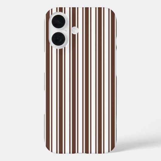 Chocoladebruine en witte snoepjes strepen Case-Mate iPhone case (Achterkant)