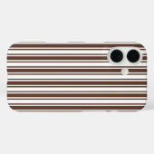 Chocoladebruine en witte snoepjes strepen Case-Mate iPhone case (Achterkant (horizontaal))