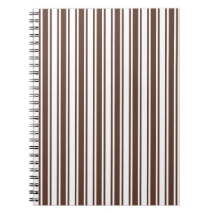 Chocoladebruine en witte snoepjes strepen notitieboek