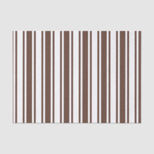 Chocoladebruine en witte snoepjes strepen tissuepapier