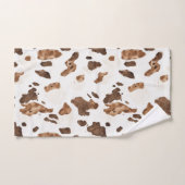 Chocoladebruine Koe print Bad Handdoek (Handdoek)