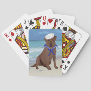 Chocoladebruine Labradors Retriever Pokerkaarten