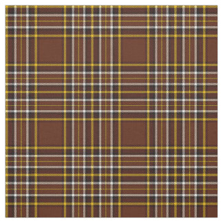 Chocoladebruine plaid, met gouden/witte/zwarte str stof