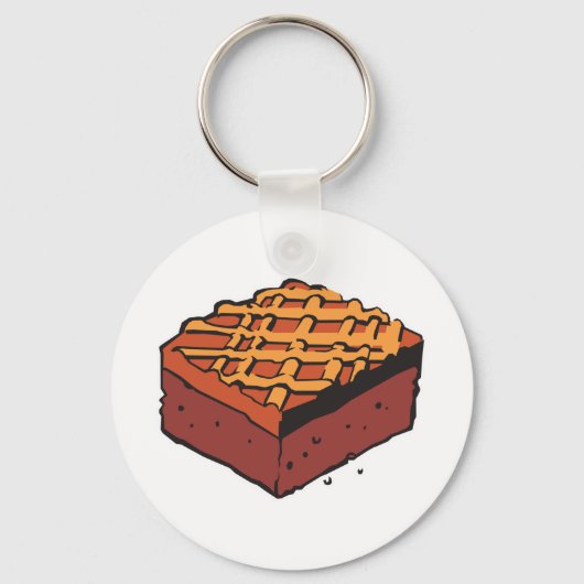 chocoladebruine sleutelhanger (Voorkant)
