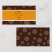 chocoladebubble oranje, naam, bedrijf, adres... visitekaartje (Voorkant / Achterkant)