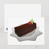 Chocoladecake Briefkaart (Voorkant / Achterkant)