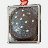 Chocoladecake Metalen Ornament (Links)