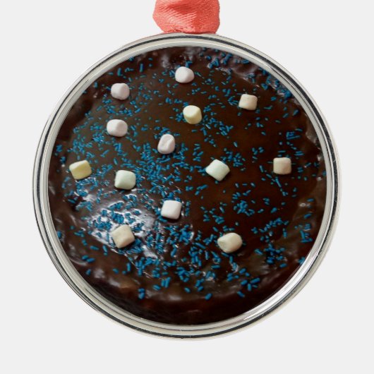 Chocoladecake Metalen Ornament (Voorkant)