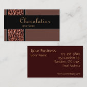 chocoladechips voor chocolade, aangepast visitekaa visitekaartje (Voorkant / Achterkant)