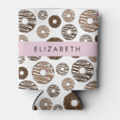 Chocoladedonuts, karameldonuts, ijs, Jouw naam Blikjeskoeler (Voorkant)