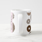 Chocoladedonuts, karameldonuts, ijs, Jouw naam Extra Grote Beker (Achterkant)