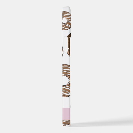 Chocoladedonuts, karameldonuts, ijs, Jouw naam iPhone Hoesje (Rechterkant)