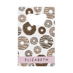 Chocoladedonuts, karameldonuts, ijs, Jouw naam Kredietkaart Flessenopener