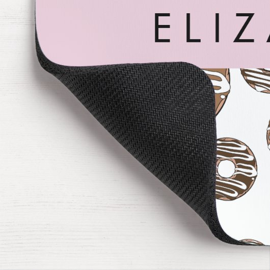 Chocoladedonuts, karameldonuts, ijs, Jouw naam Muismat (Hoek)