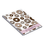 Chocoladedonuts, karameldonuts, ijs, Jouw naam Notitieboek (Rechterzijde)