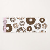 Chocoladedonuts, karameldonuts, ijs, Jouw naam Yogamat (Voorkant (horizontaal))