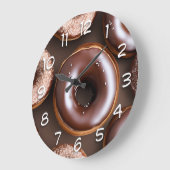 Chocoladedonuts met spruitjes grote klok (Hoek)