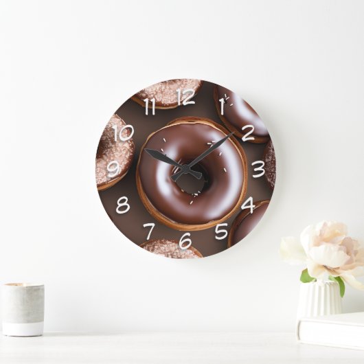 Chocoladedonuts met spruitjes grote klok (Huis)