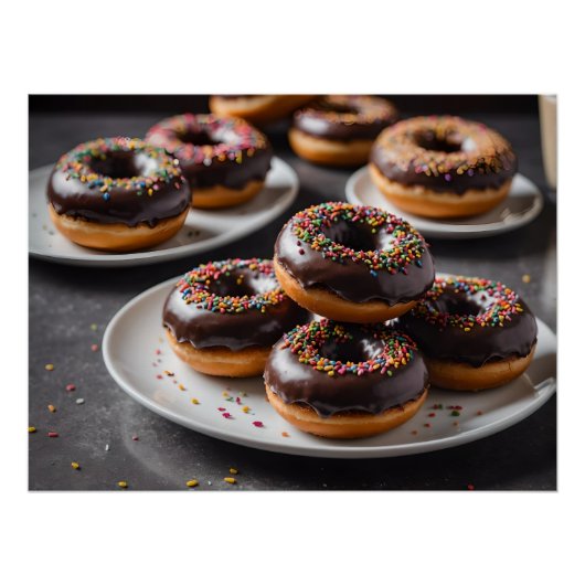 Chocoladedonuts Perfect Poster (Voorkant)