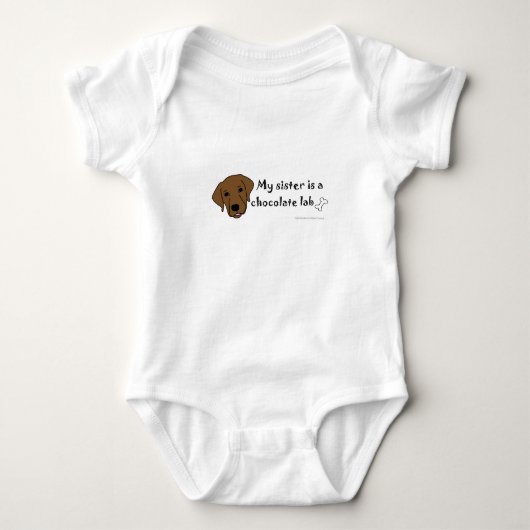 Chocoladelab - meer rassen in de winkel romper (Voorkant)